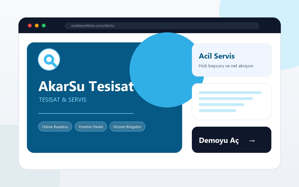 Tesisat demo sitesi