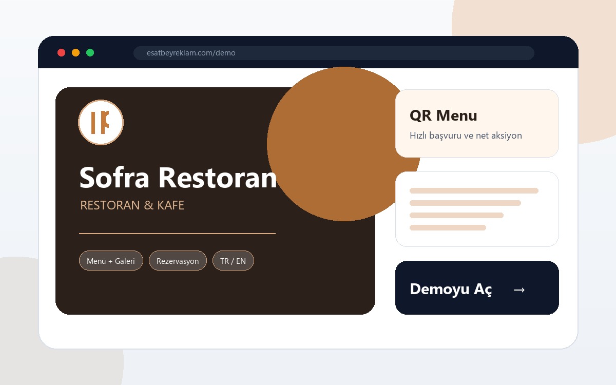 Restoran demo sitesi